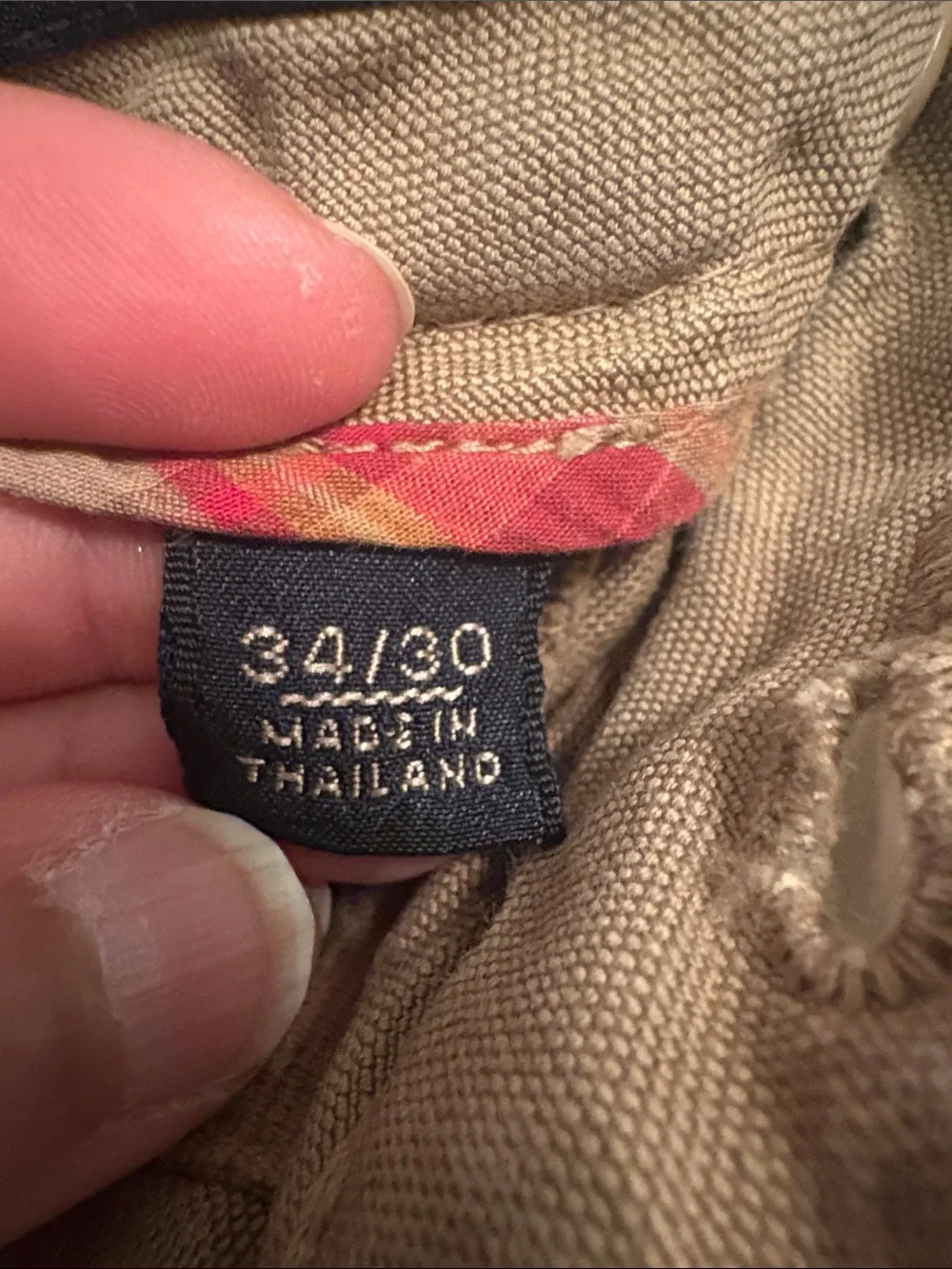 Banana Republic khaki Button/Drawstring Linen blend pants